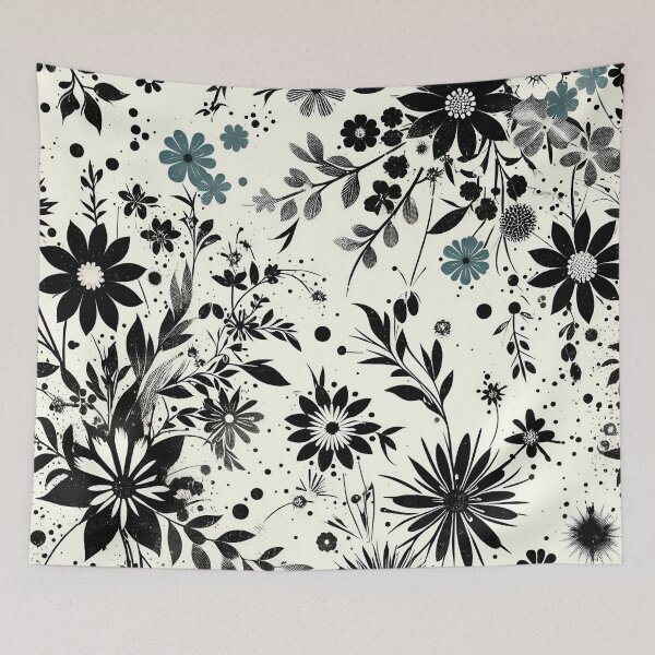 Item preview, Black and White Floral Pattern  designed and sold by GraphicsClub.