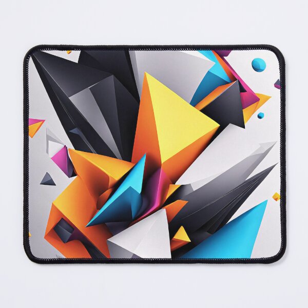 Item preview, Abstract Design Shape Art Black Blue Orange White V2 designed and sold by Salimgor Hangaround Music.