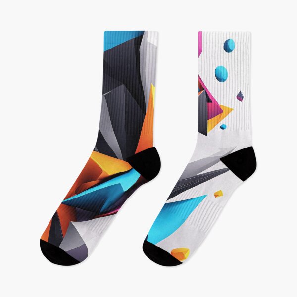 Item preview, Abstract Design Shape Art Black Blue Orange White V2 designed and sold by Salimgor Hangaround Music.