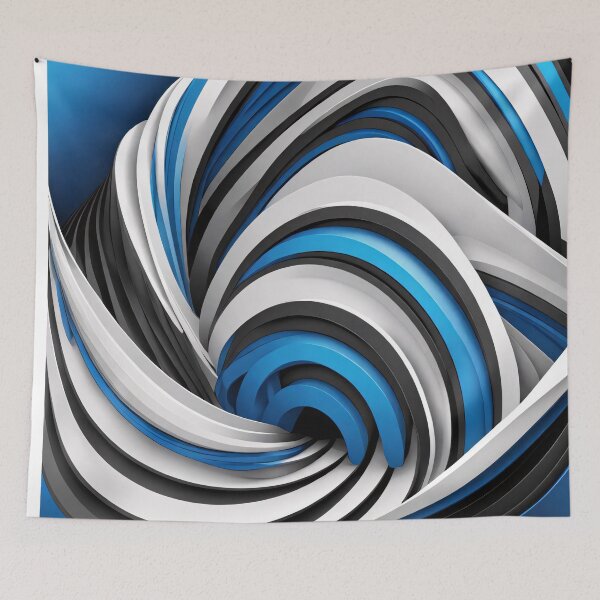 Item preview, Circular Abstract Art Blue Background designed and sold by Salimgor Hangaround Music.