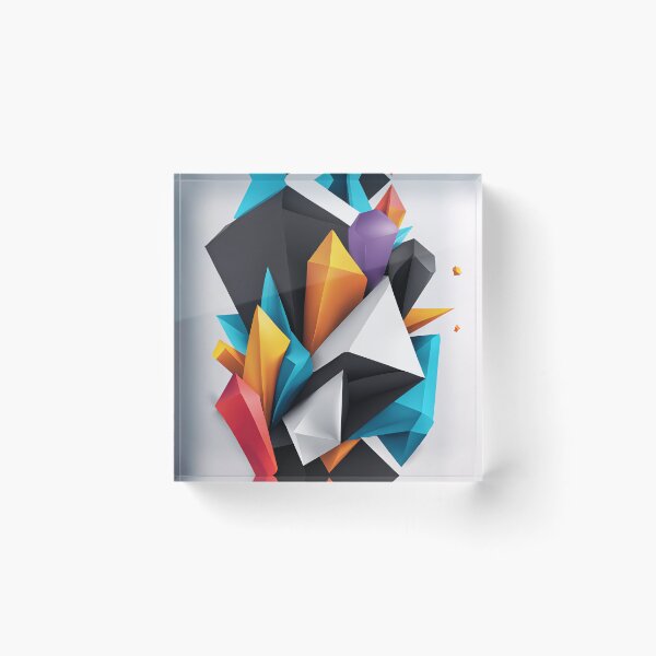Item preview, Abstract Design Shape Art Black Blue Orange White V3 designed and sold by Salimgor Hangaround Music.