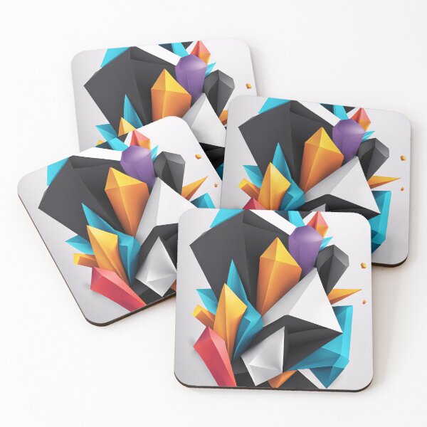 Item preview, Abstract Design Shape Art Black Blue Orange White V3 designed and sold by Salimgor Hangaround Music.