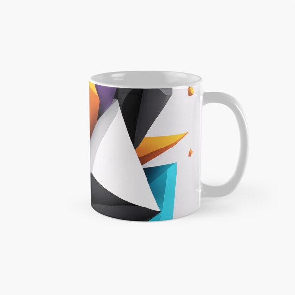 Item preview, Abstract Design Shape Art Black Blue Orange White V3 designed and sold by Salimgor Hangaround Music.