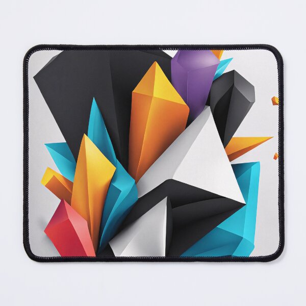 Item preview, Abstract Design Shape Art Black Blue Orange White V3 designed and sold by Salimgor Hangaround Music.