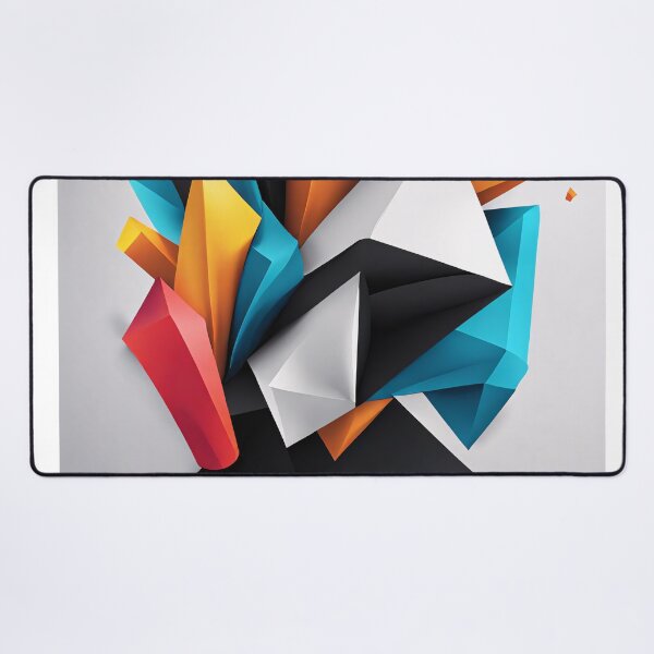 Item preview, Abstract Design Shape Art Black Blue Orange White V3 designed and sold by Salimgor Hangaround Music.