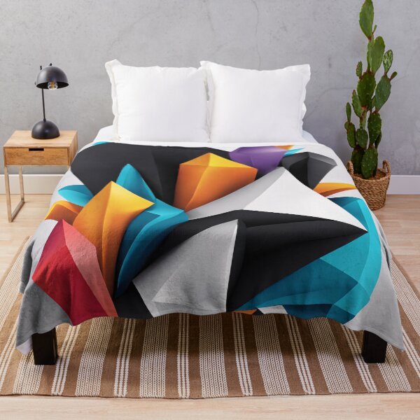 Item preview, Abstract Design Shape Art Black Blue Orange White V3 designed and sold by Salimgor Hangaround Music.