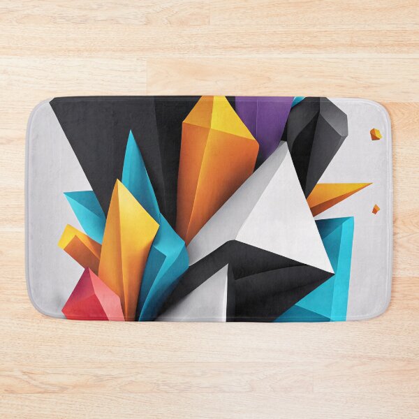 Item preview, Abstract Design Shape Art Black Blue Orange White V3 designed and sold by Salimgor Hangaround Music.
