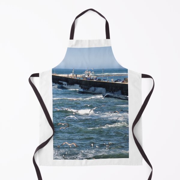 Item preview, Seagulls flying over rough sea near Seahouses harbour designed and sold by Richard Flint.