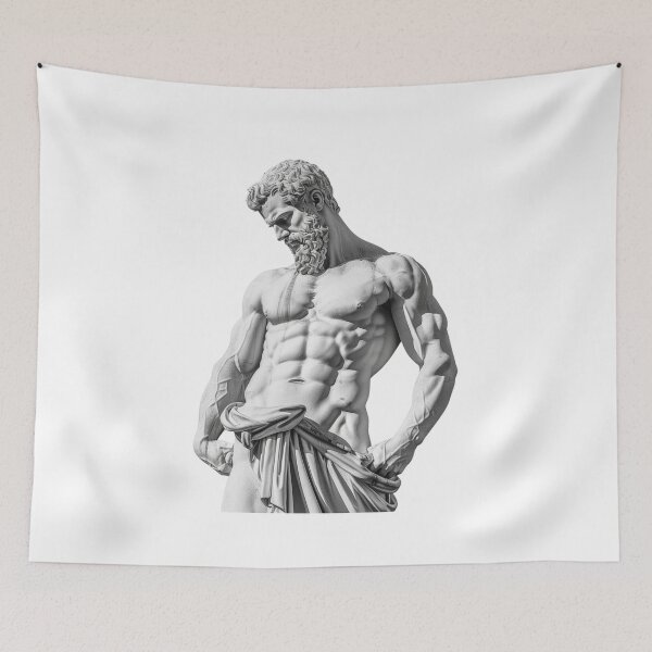 Item preview, Sculpture Of Muscular Man designed and sold by NicolasGlowArt.