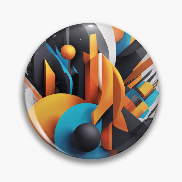 Item preview, Abstract design shape with circles, art black blue orange white designed and sold by Salimgor Hangaround Music.