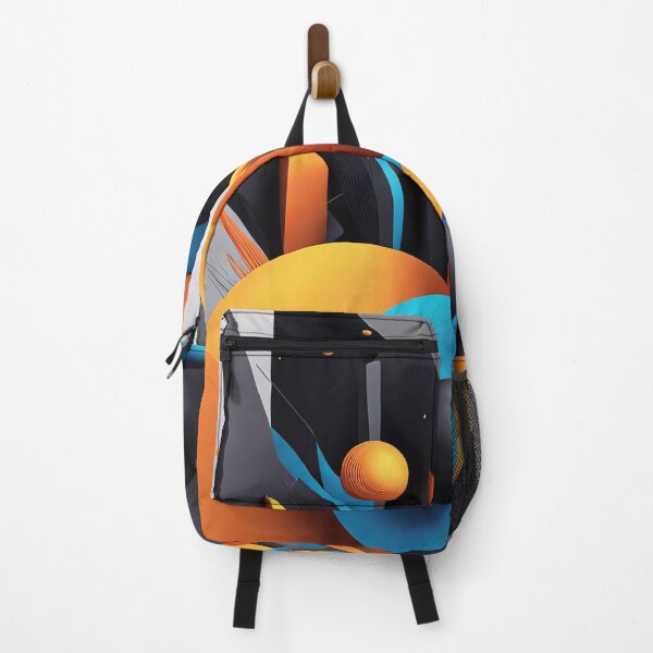 Item preview, Abstract design shape with circles, art black blue orange white designed and sold by Salimgor Hangaround Music.