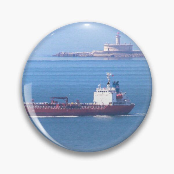Item preview, ship and the Bugio lighthouse. Lisbon designed and sold by Tereza Pilar Art.