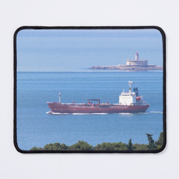 Item preview, ship and the Bugio lighthouse. Lisbon designed and sold by Tereza Pilar Art.