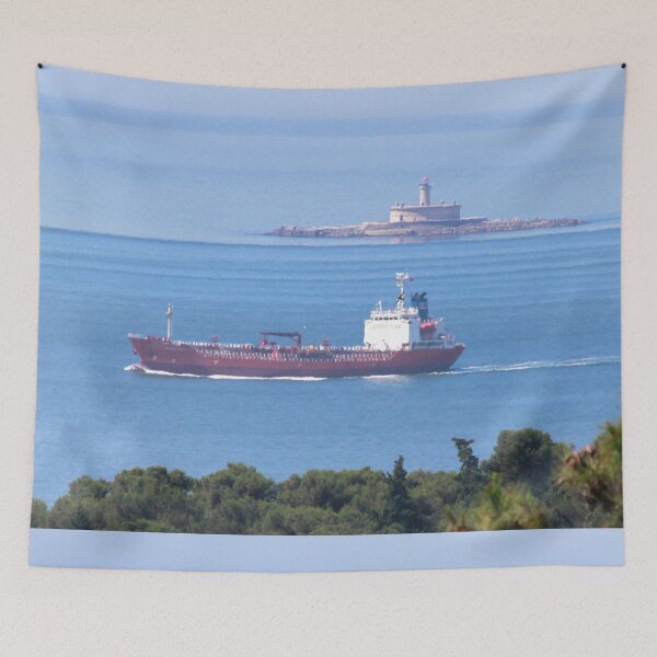 Item preview, ship and the Bugio lighthouse. Lisbon designed and sold by Tereza Pilar  Art.