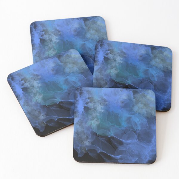 Item preview, Abstract Watercolor blue stains pattern designed and sold by alczar.
