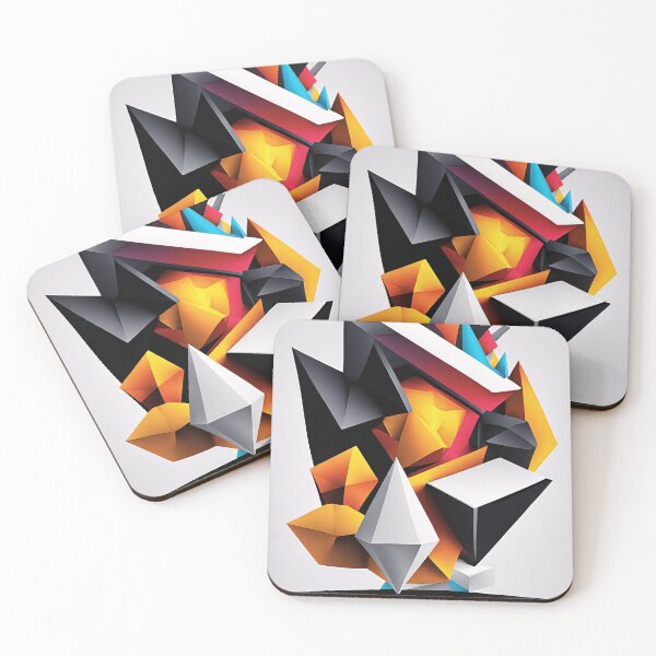 Item preview, Abstract Design Shape Art Black Blue Orange White V3 designed and sold by Salimgor Hangaround Music.