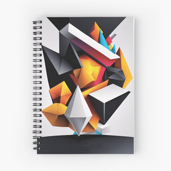 Item preview, Abstract Design Shape Art Black Blue Orange White V3 designed and sold by Salimgor Hangaround Music.