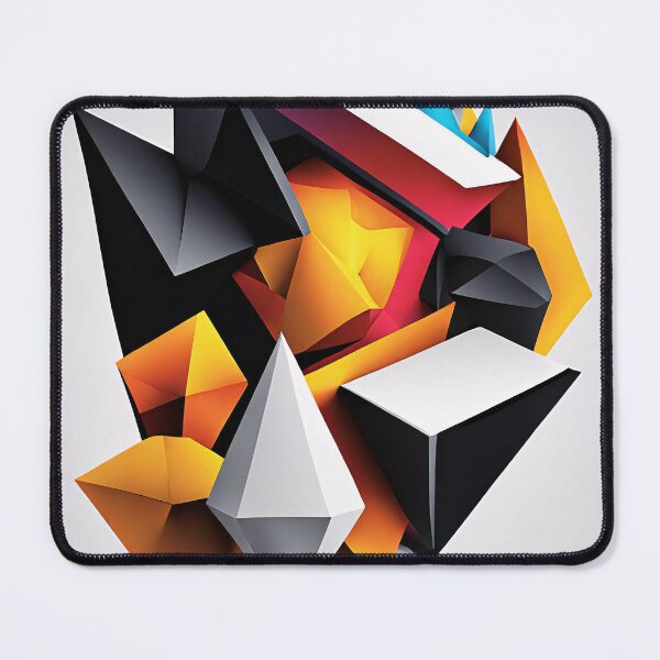 Item preview, Abstract Design Shape Art Black Blue Orange White V3 designed and sold by Salimgor Hangaround Music.