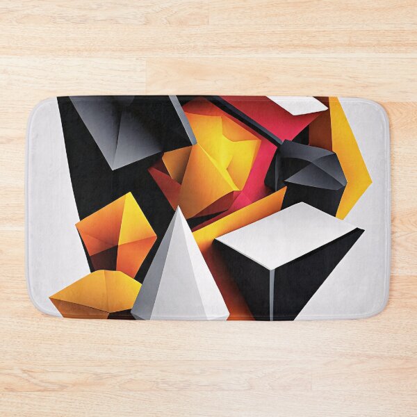 Item preview, Abstract Design Shape Art Black Blue Orange White V3 designed and sold by Salimgor Hangaround Music.