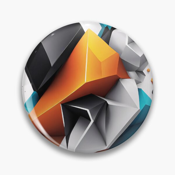 Item preview, Abstract Design Shape Art Black Blue Orange White V3 designed and sold by Salimgor Hangaround Music.