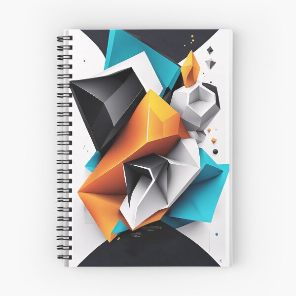 Item preview, Abstract Design Shape Art Black Blue Orange White V3 designed and sold by Salimgor Hangaround Music.