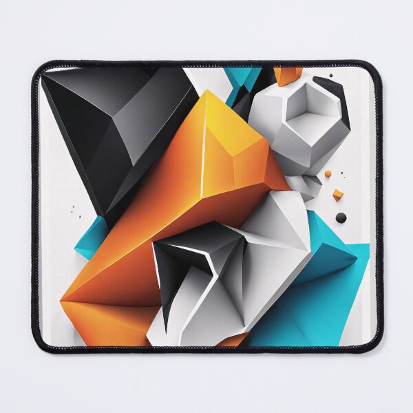 Item preview, Abstract Design Shape Art Black Blue Orange White V3 designed and sold by Salimgor Hangaround Music.