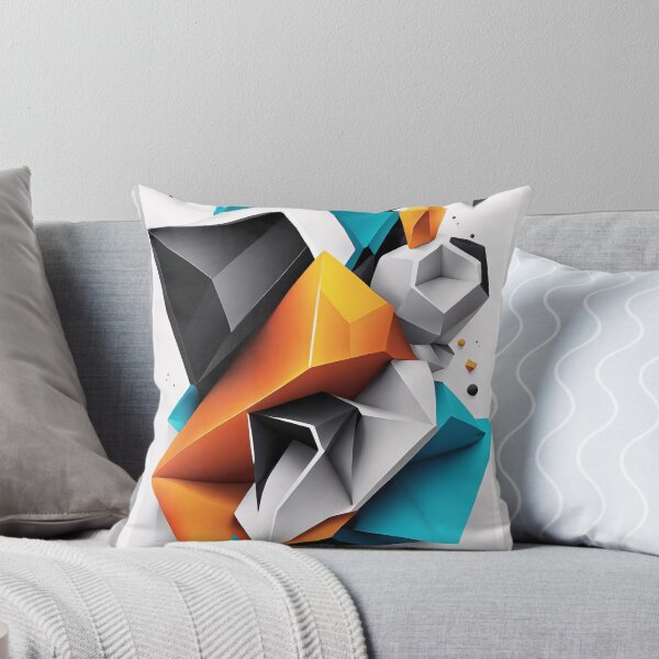 Item preview, Abstract Design Shape Art Black Blue Orange White V3 designed and sold by Salimgor Hangaround Music.