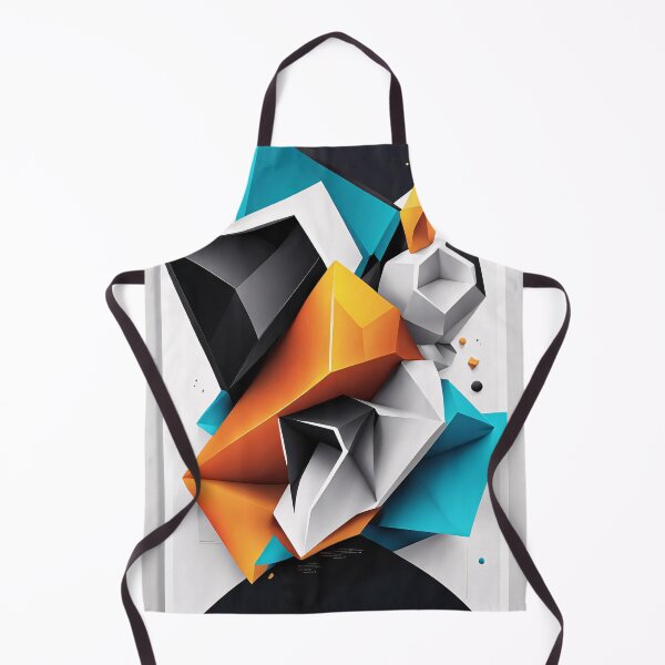 Item preview, Abstract Design Shape Art Black Blue Orange White V3 designed and sold by Salimgor Hangaround Music.