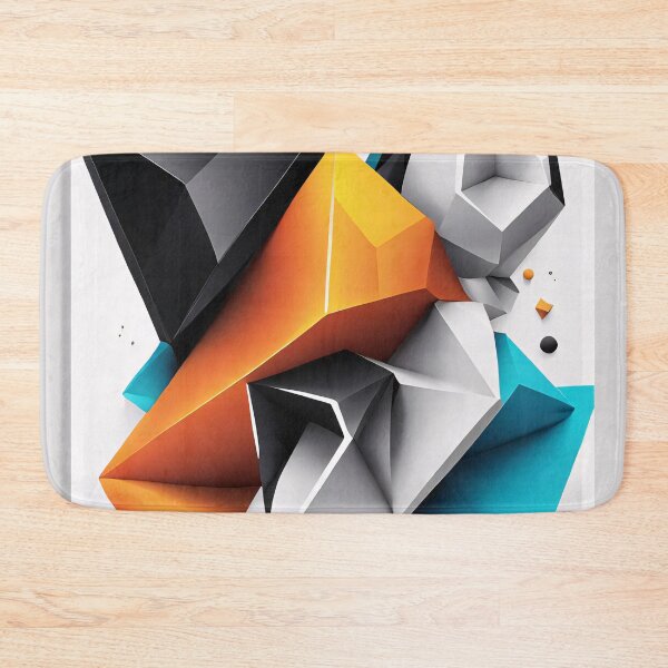 Item preview, Abstract Design Shape Art Black Blue Orange White V3 designed and sold by Salimgor Hangaround Music.