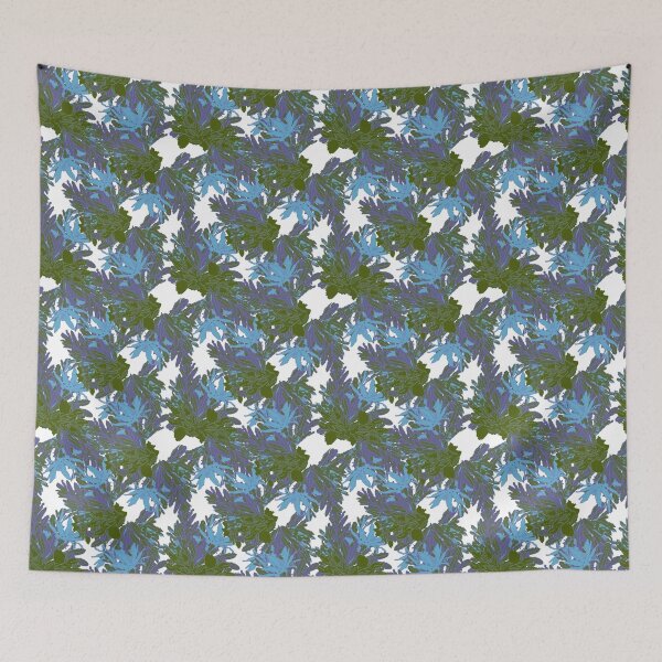 Item preview, Blue-White Banksia Leaves - Winter Eucalyptus Breeze Art Print, Blue Mountains Inspired designed and sold by Jay Dee Dearness.