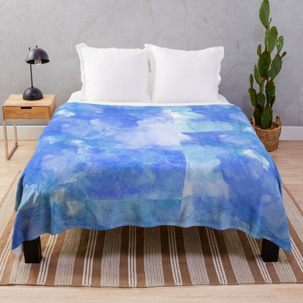 Item preview, Abstract Watercolor blue stains pattern designed and sold by alczar.