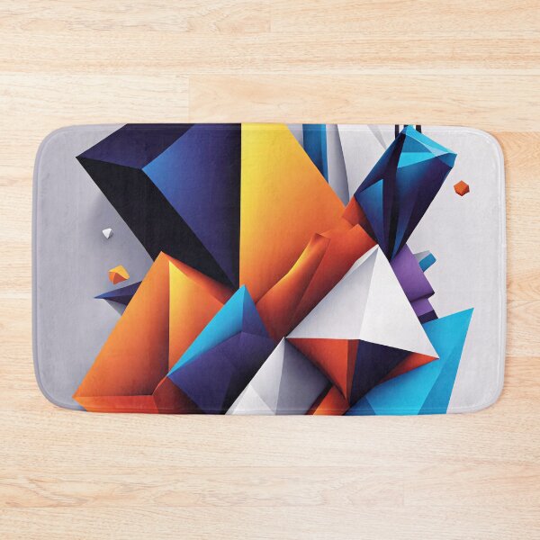 Item preview, Abstract design shape art blue purple orange pink V7 designed and sold by Salimgor Hangaround Music.