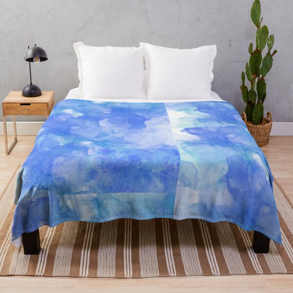 Item preview, Abstract Watercolor blue stains pattern designed and sold by alczar.