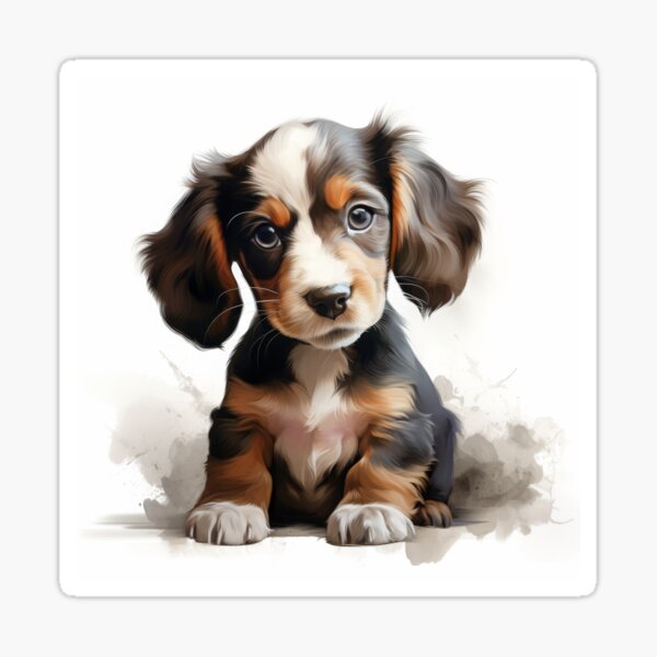 Item preview, cute dashhund puppy designed and sold by DANUSIA65.