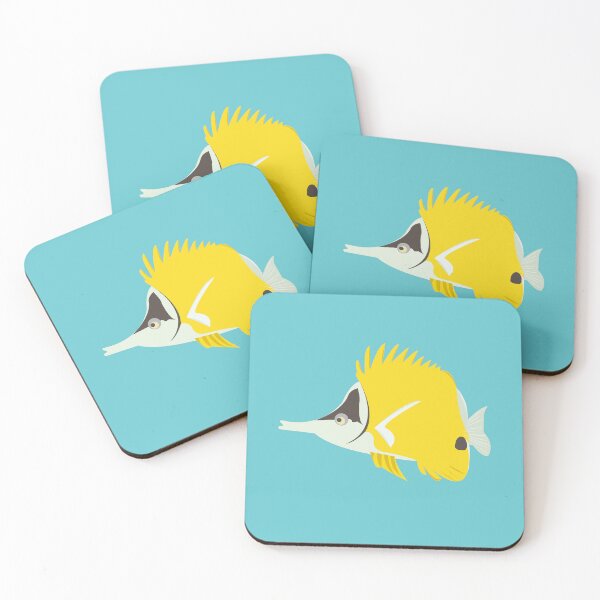 Item preview, Yellow Long Nose Butterflyfish - illustration designed and sold by mohamedeldin.
