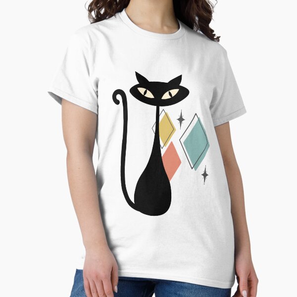 Item preview, Mid Century Modern Atomic Cat designed and sold by TeeDogNight.