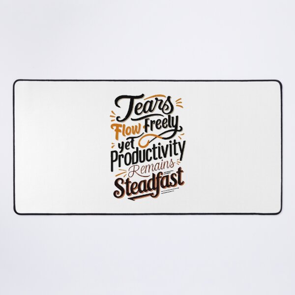 Item preview, Tears flow freely, yet productivity remains steadfast designed and sold by mergmart.
