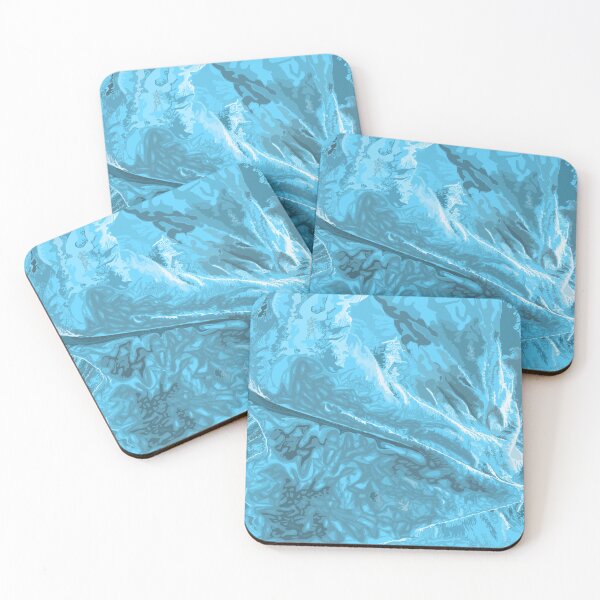 Item preview, Creased blue fabric pattern designed and sold by Whimsy Trail Co.