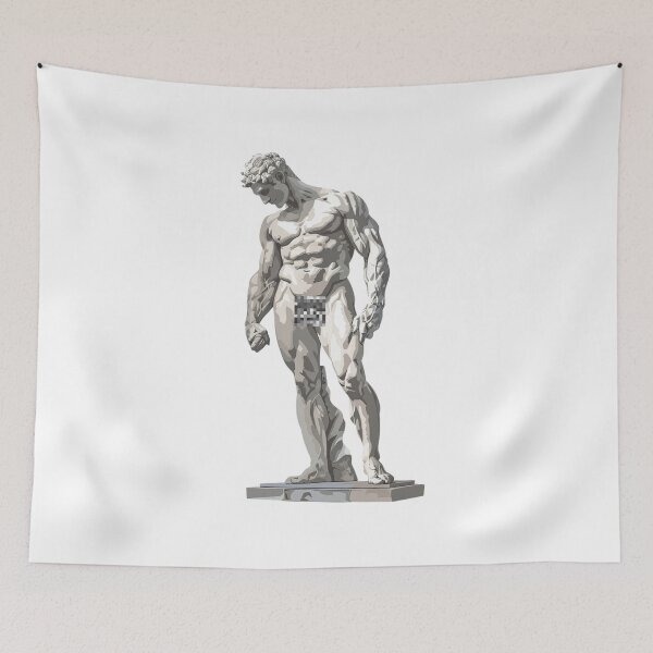 Item preview, Statue Of Greek Muscular Man designed and sold by NicolasGlowArt.