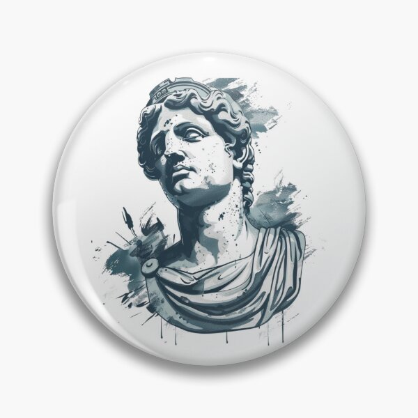 Item preview, Statue Of Greek Man Face designed and sold by NicolasGlowArt.