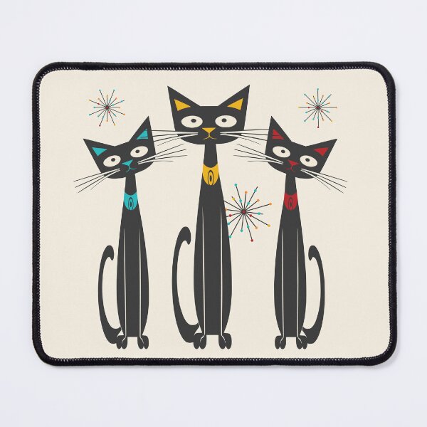 Aperçu de l'œuvre Chats atomiques modernes du milieu du siècle créée et vendue par TeeDogNight.