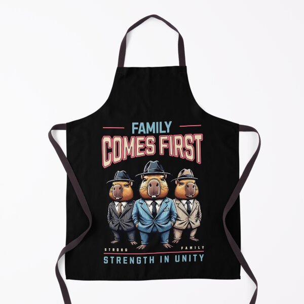 Item preview, Family Comes First Funny Capybara designed and sold by RockBeeDesigns.
