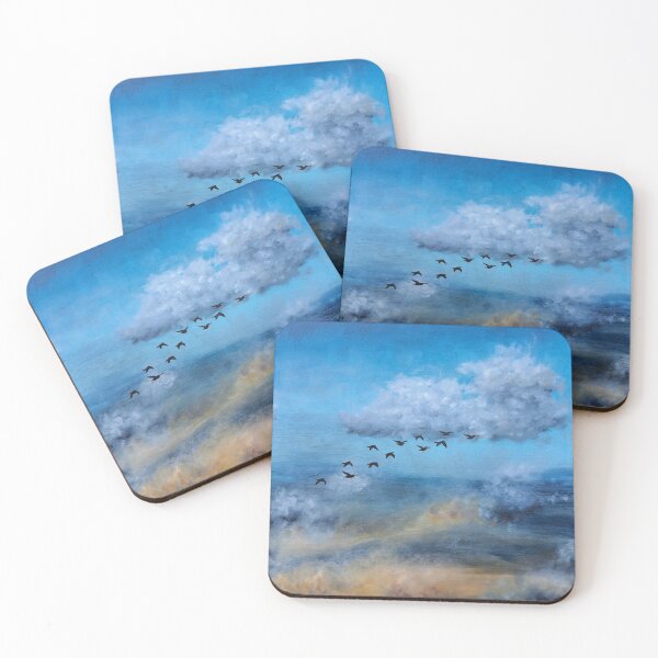 Item preview, Birds Clouds Autumn Sky Ornithologist Nature Changing designed and sold by kkjustpaint.
