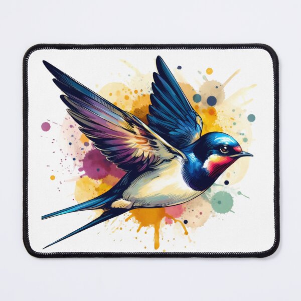 Item preview, A beautiful Swallow with a colorful background designed and sold by Marcoshop10.