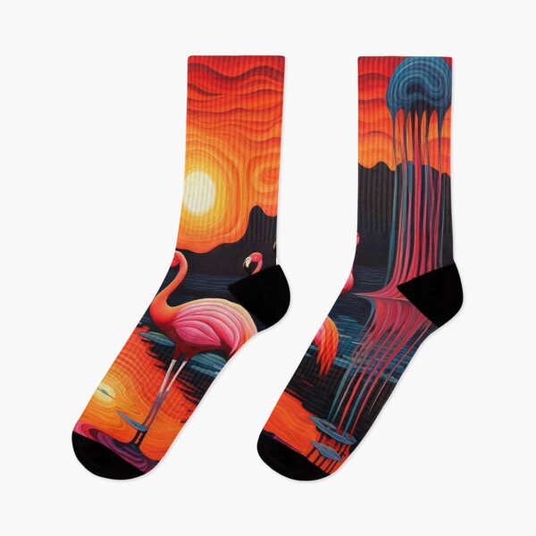 Item preview, Flamingos at sunset designed and sold by George Hutton Hunter.