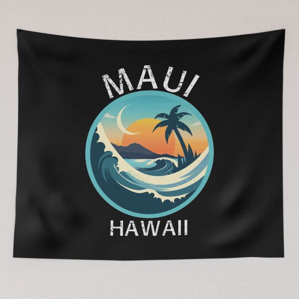 Item preview, Maui Hawaii (with White Lettering) designed and sold by VelvetRoom.