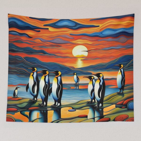 Item preview, Penguins on the landscape designed and sold by George Hutton Hunter.