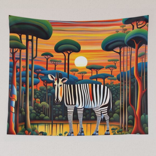 Item preview, Striped Antelope in forest clearing designed and sold by George Hutton Hunter.