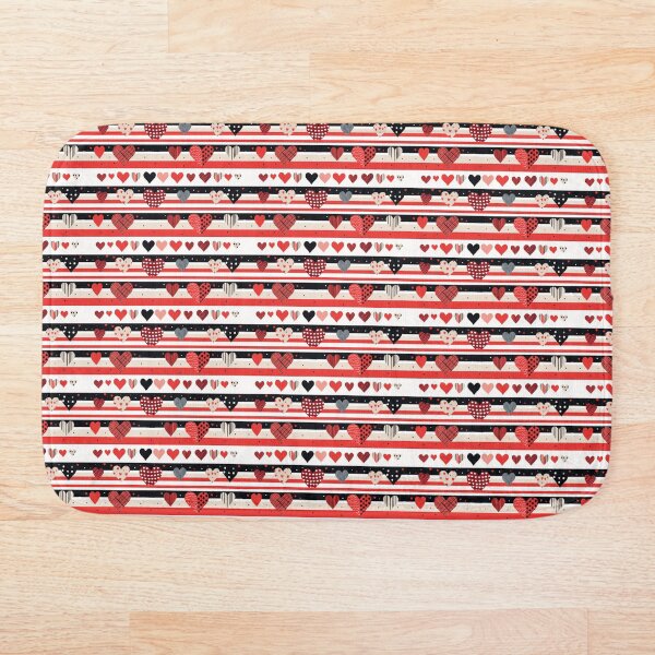 Artikelvorschau, Hearts and Stripes Whimsical Cute pattern entworfen und verkauft von CircusValley.