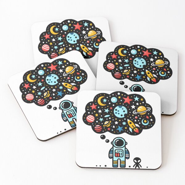 Item preview, Cosmic Voyage Astronaut daydreams designed and sold by FOLK ART FUSION by heidiannemorris.